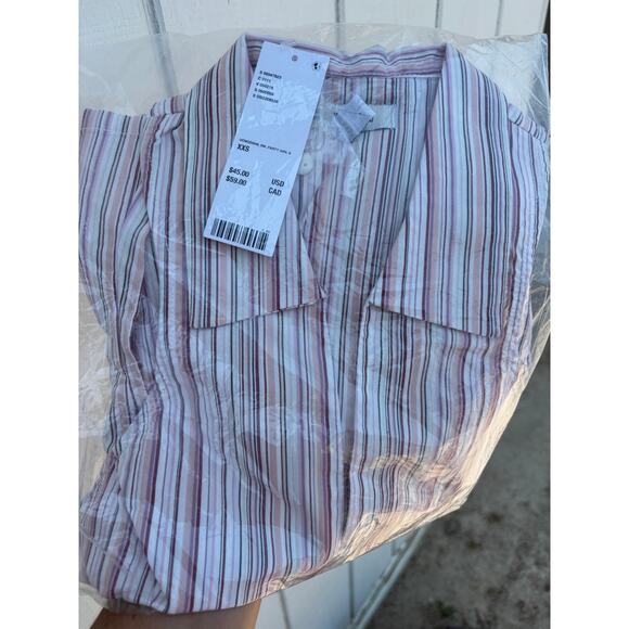 Urban Outfitters Party Girl Cotton-Blend Button Down Sleeveless Shirt, Pink, XXS - Picture 3 of 3